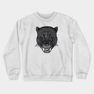 Evil Kitty Cat - color distressed Crewneck Sweatshirt